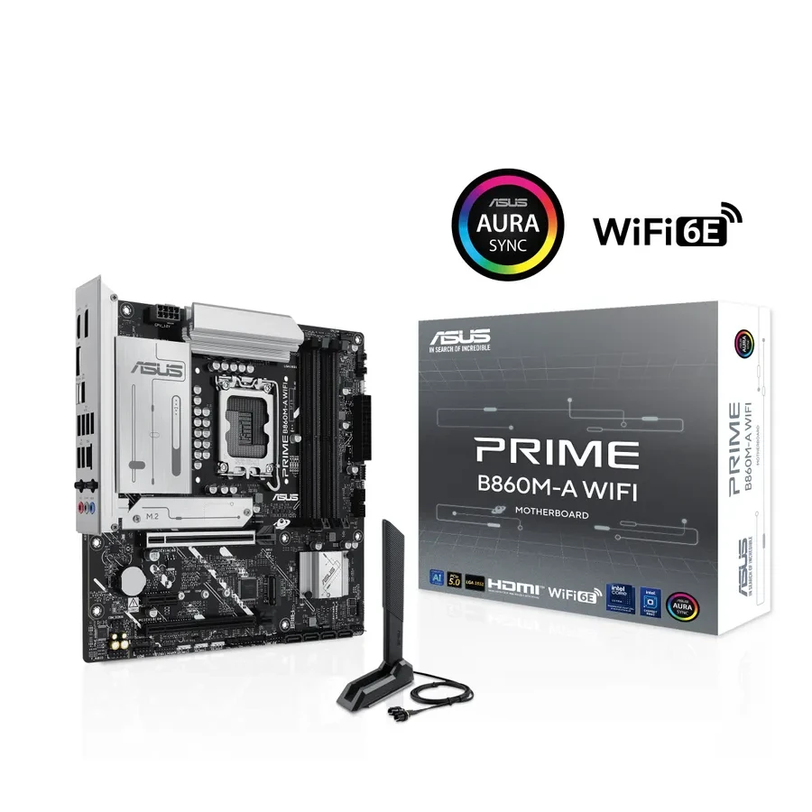 Материнская плата ASUS PRIME B860M-A WIFI, LGA1851, DDR5, mATX