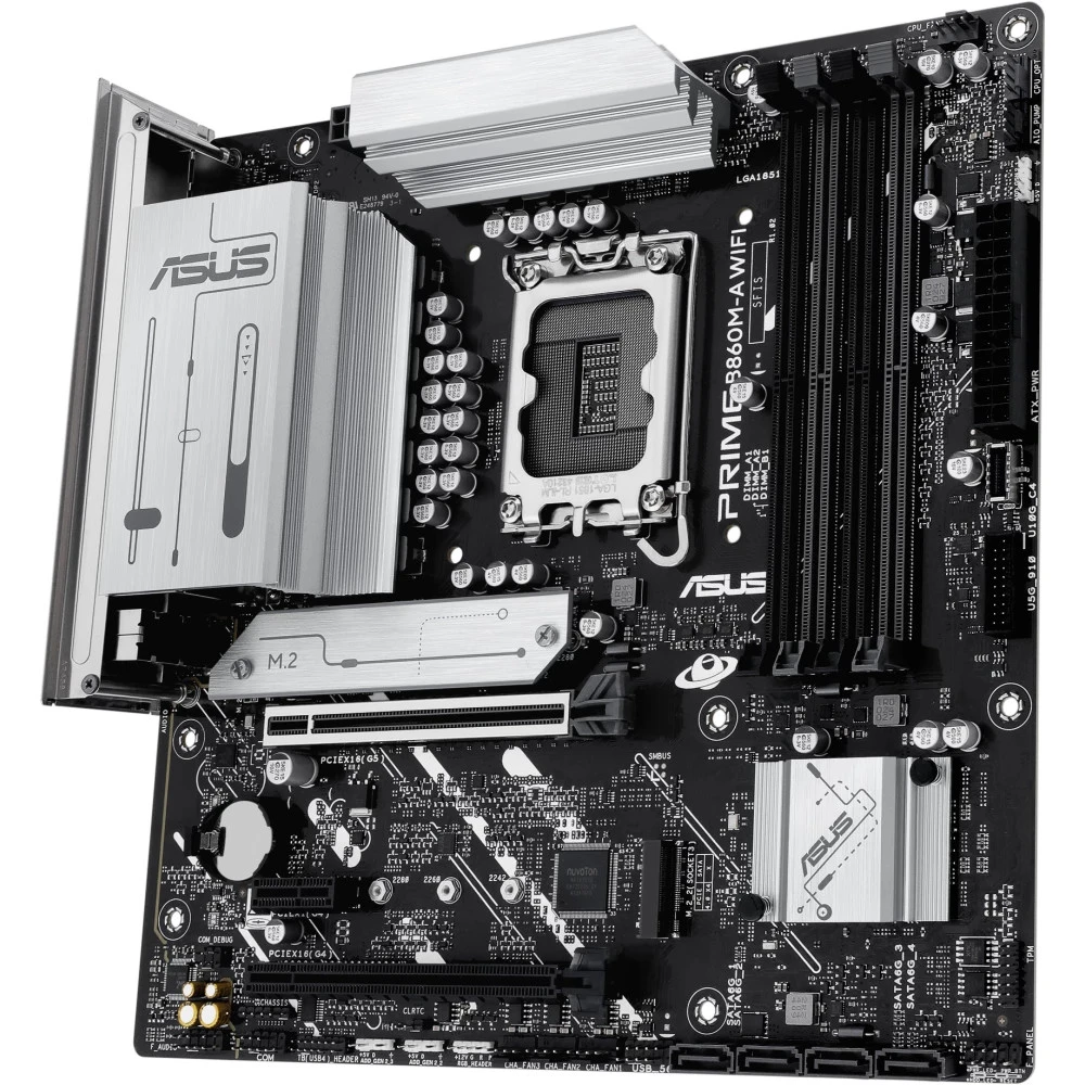 Материнская плата ASUS PRIME B860M-A WIFI, LGA1851, DDR5, mATX — 5