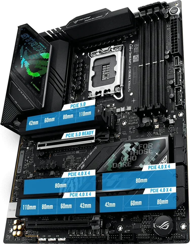Материнская плата ASUS ROG STRIX Z890-F GAMING WIFI, LGA1851, DDR5, ATX — 2