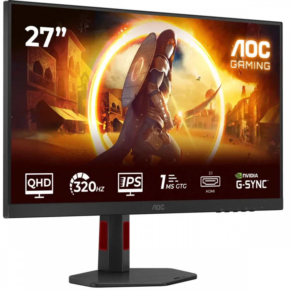 Монитор Игровой 27" AOC Q27G4SRU/01 IPS 2560x1440 320Hz 1ms 450cd/m 1000:1 2xHDMI 1xDP 2Wx2 Black — 2