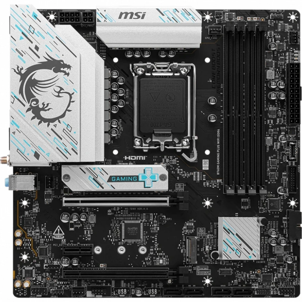 Материнская плата MSI B760M GAMING PLUS WIFI, LGA1700, DDR5, mATX — 5