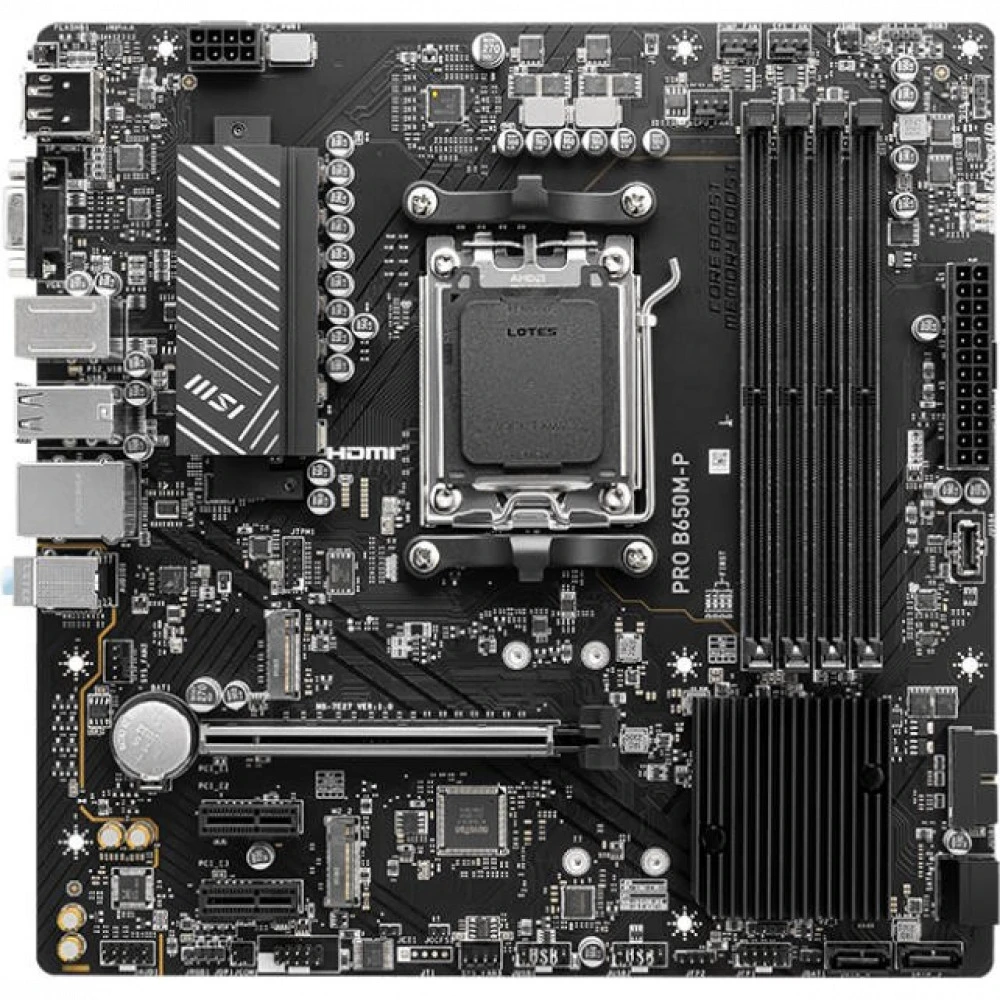 Материнская плата MSI PRO B650M-P, DDR5, mATX — 2