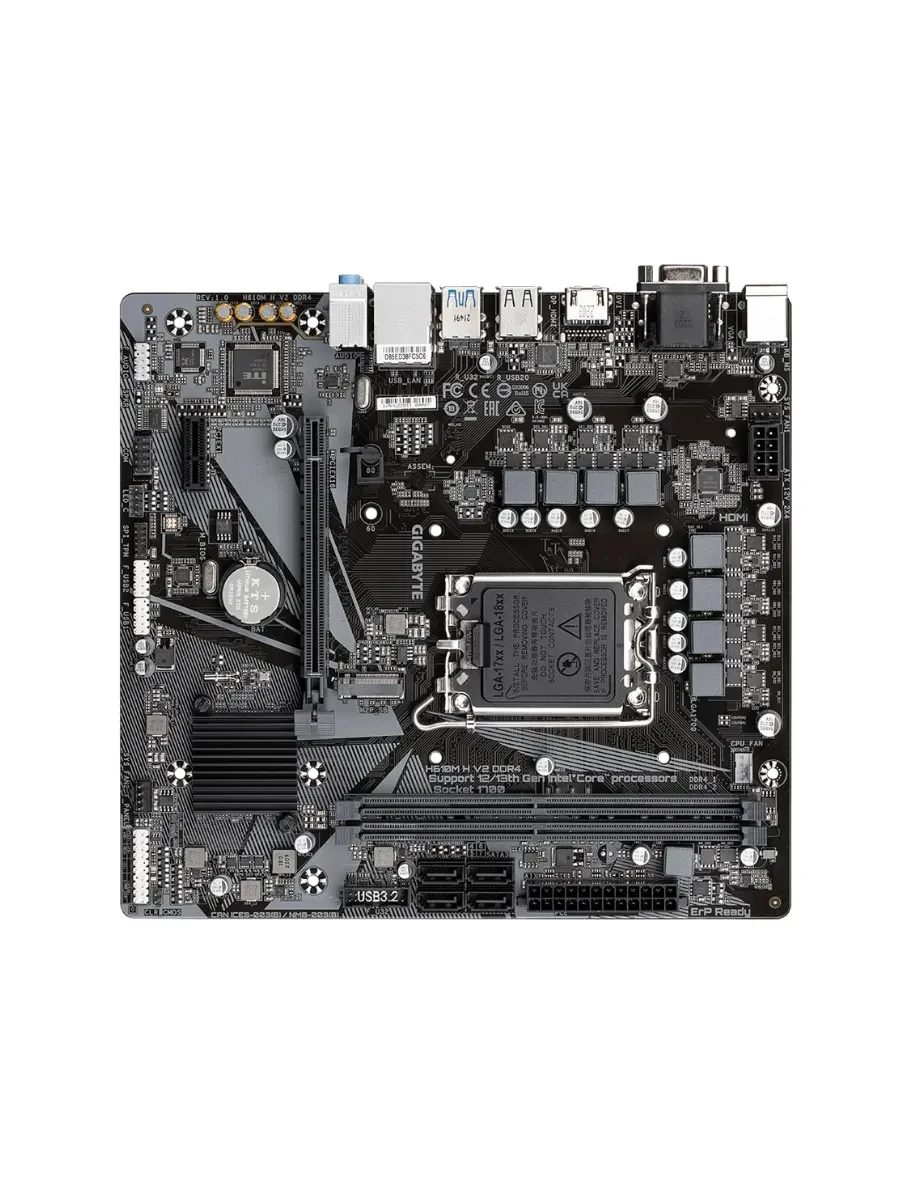 Материнская плата Gigabyte H610M H, LGA1700, DDR4 — 2