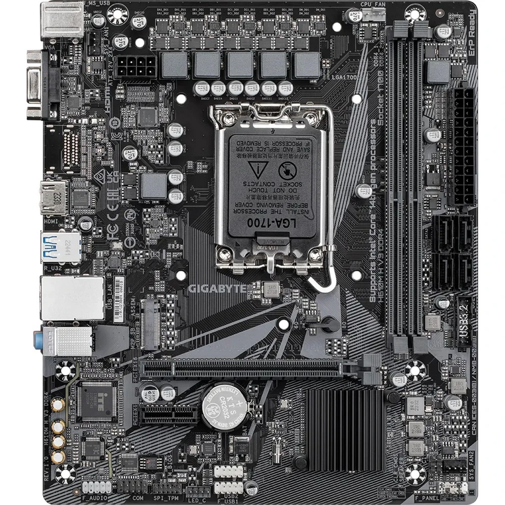 Материнская плата Gigabyte H610M H V3, LGA1700, DDR4, mATX — 2