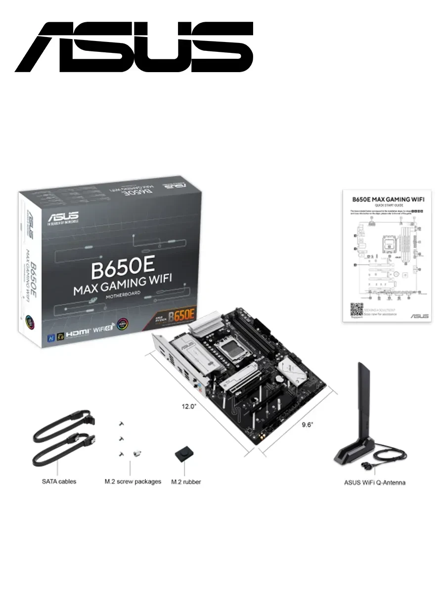 Материнская плата ASUS B650E MAX GAMING WIFI, Socket AM5, ATX, DDR5 — 3