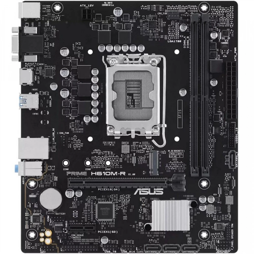 Материнская плата ASUS PRIME H610M-R-SI, LGA1700, DDR5, mATX — 2