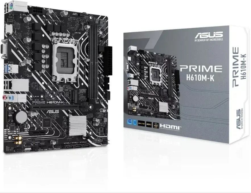 Материнская плата ASUS PRIME H610M-K, LGA1700, DDR5, mATX
