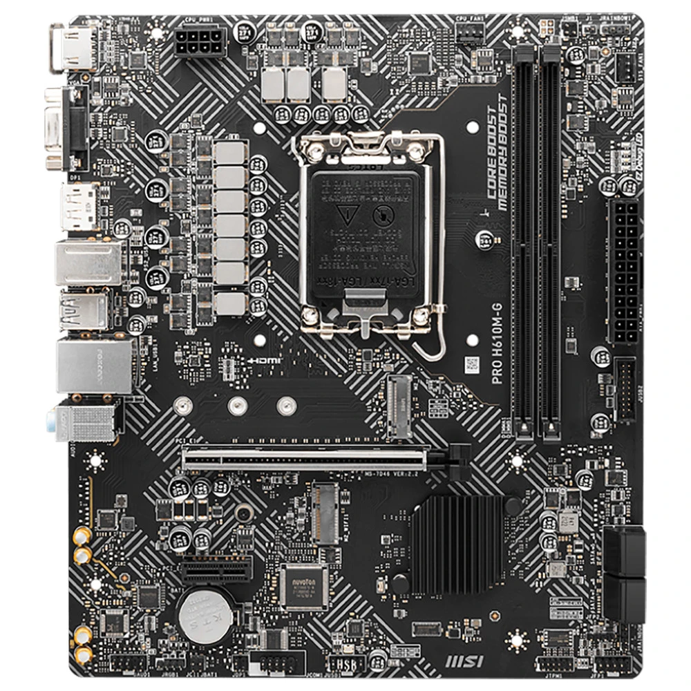 Материнская плата MSI PRO H610M-G, LGA1700, DDR5, mATX