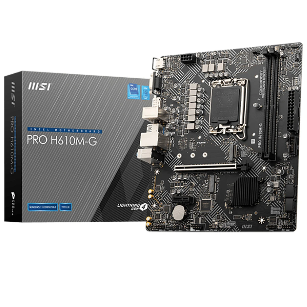 Материнская плата MSI PRO H610M-G, LGA1700, DDR5, mATX — 4