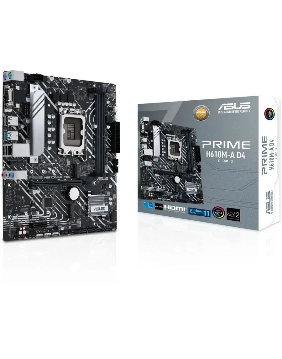 Материнская плата ASUS PRIME H610M-A D4-CSM, LGA1700, DDR4, mATX — 3