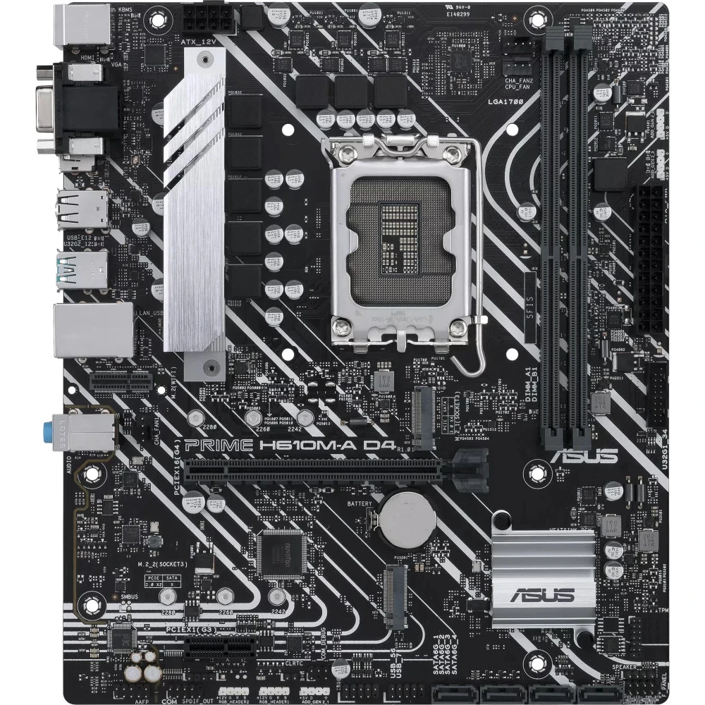 Материнская плата ASUS PRIME H610M-A D4-CSM, LGA1700, DDR4, mATX — 4