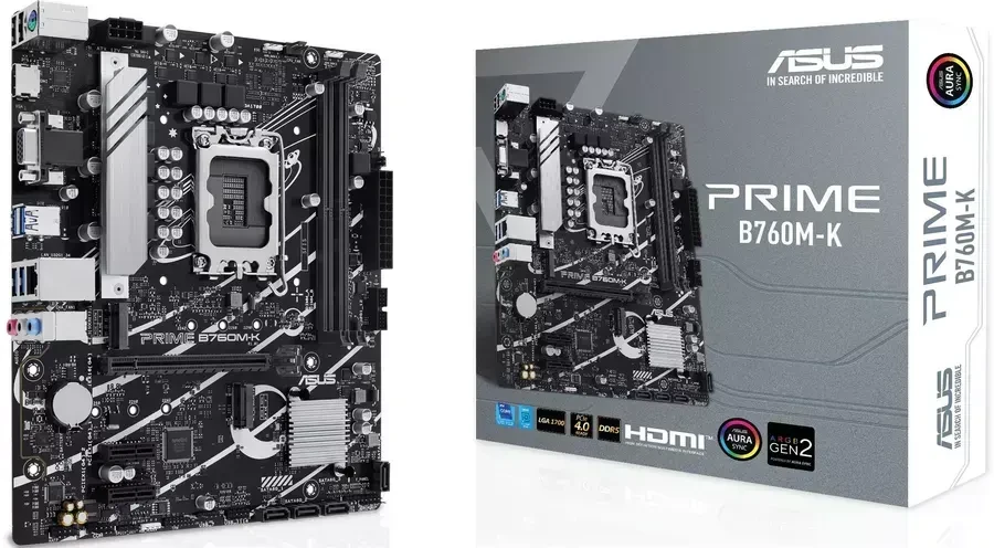 Материнская плата ASUS PRIME B760M-K, LGA1700, DDR5, mATX