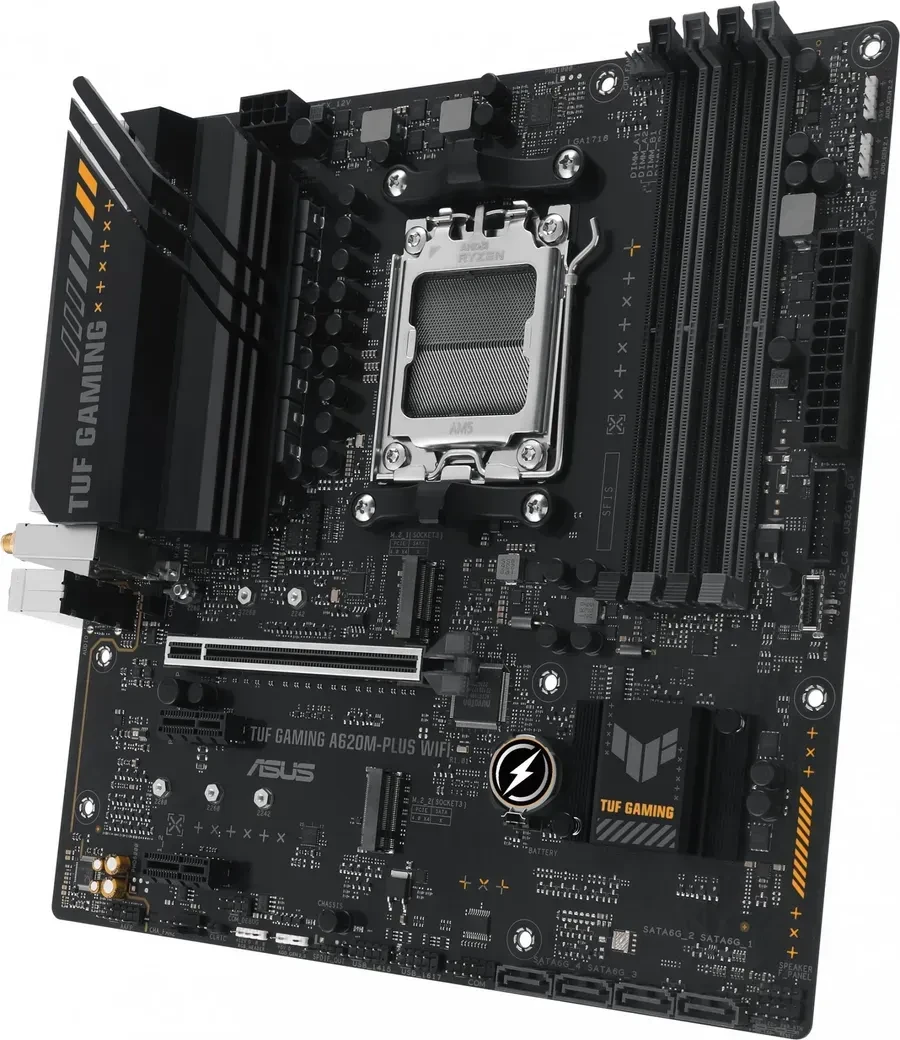 Материнская плата ASUS A620M-F GAMING WIFI, AM5, DDR5, mATX — 3