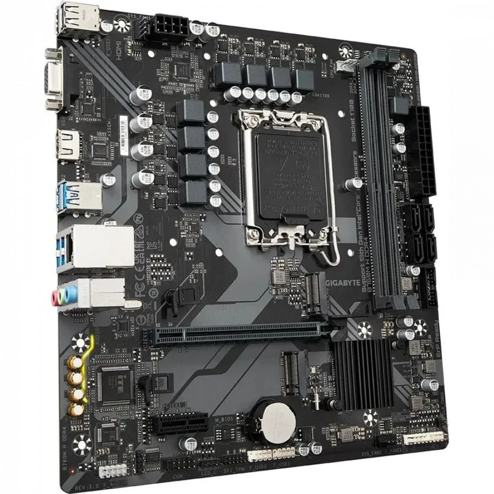 Материнская плата Gigabyte B760M H DDR4, LGA1700