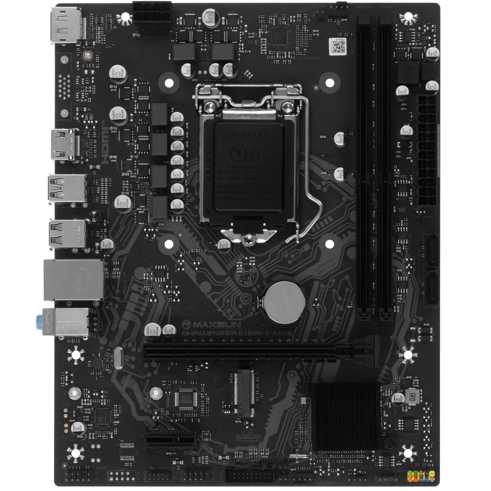 Материнская плата MaxSun Challenger B460M-D, LGA1200, 2xDDR4, PCIe3.0, HDMI+DP, M.2, 2xSATA, mATX