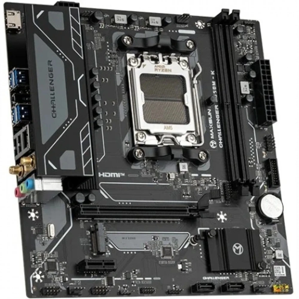 Материнская плата MaxSun Challenger B650M-K, AM5, 2xDDR5, HDMI, PCIe5.0, 2xSATA, 1xM.2, mATX — 2