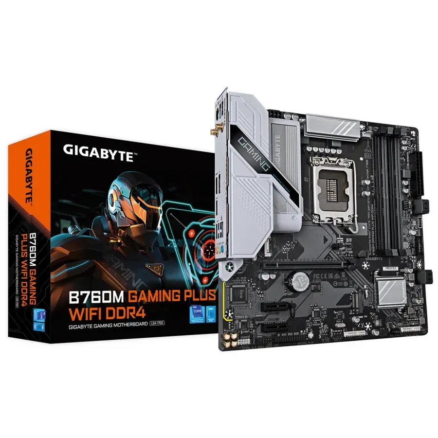 Материнская плата Socket1700 mATX Gigabyte B760M GAMING, DDR4 — 2