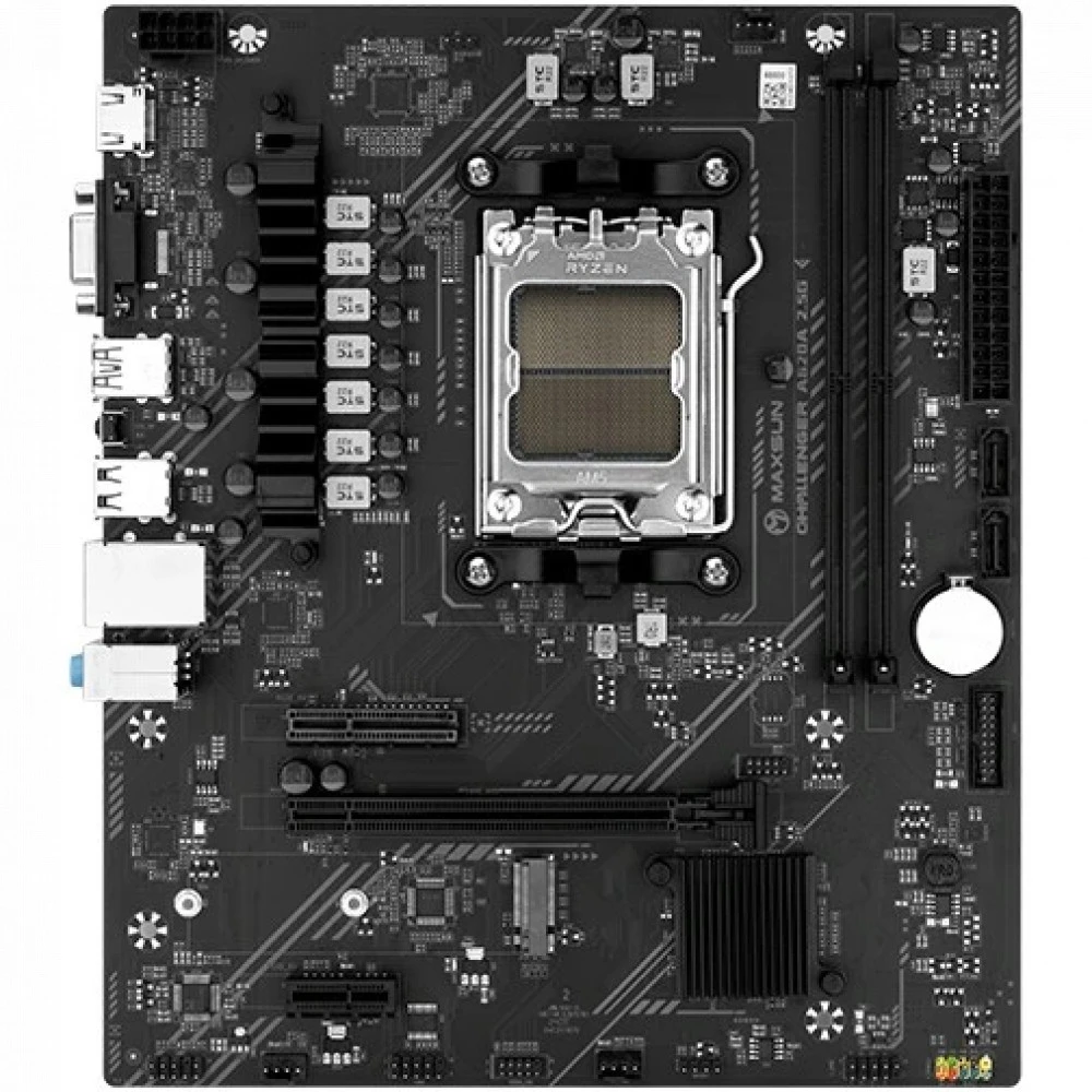 Материнская плата MaxSun Challenger A620A 2.5G, AM5, DDR5, mATX, Wi-Fi — 5