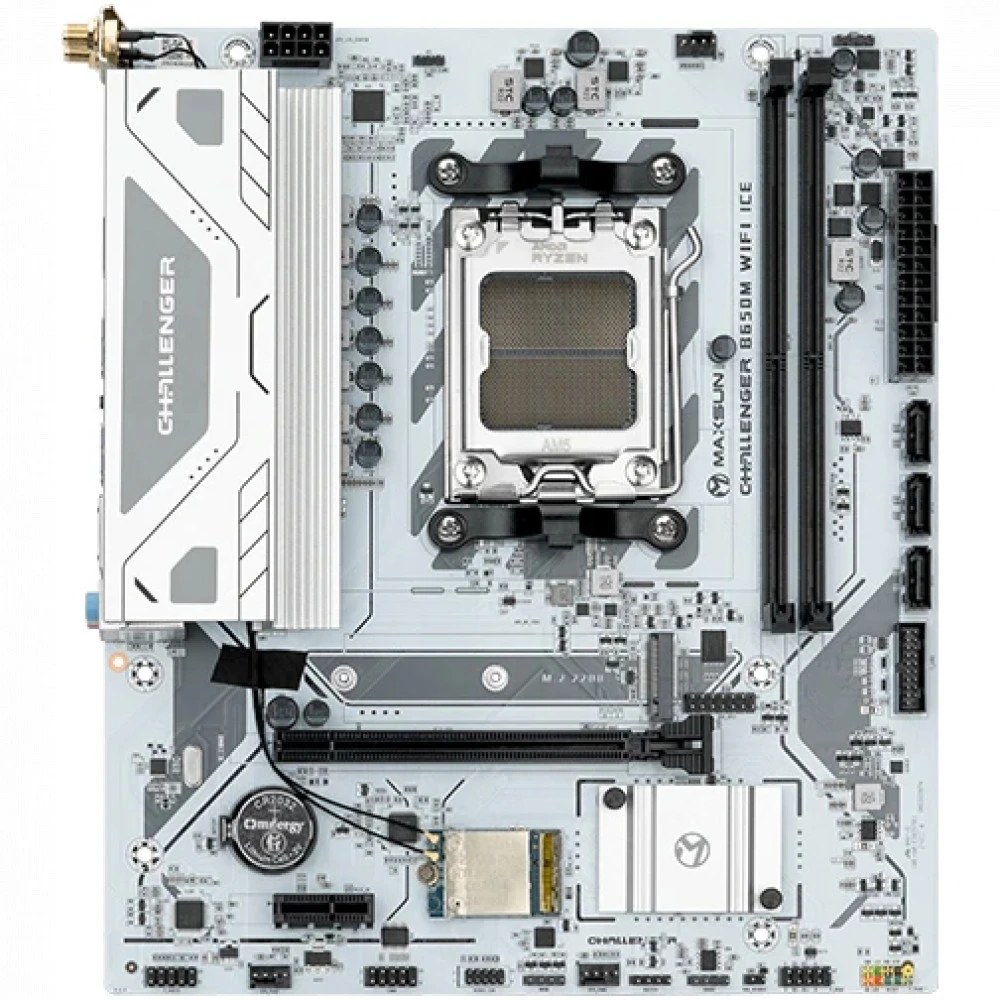 Материнская плата MaxSun Challenger B650M WIFI ICE, AM5, DDR5, PCIe4.0, mATX — 2