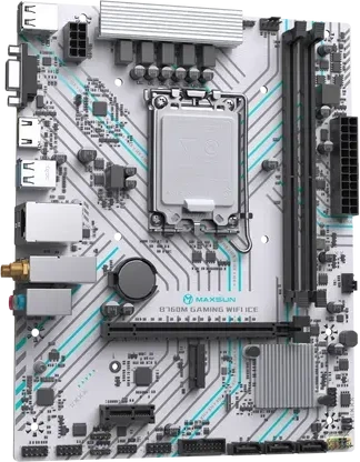 Материнская плата MaxSun B760M GAMING WIFI ICE, LGA1700, DDR4, PCIe4.0, mATX — 3
