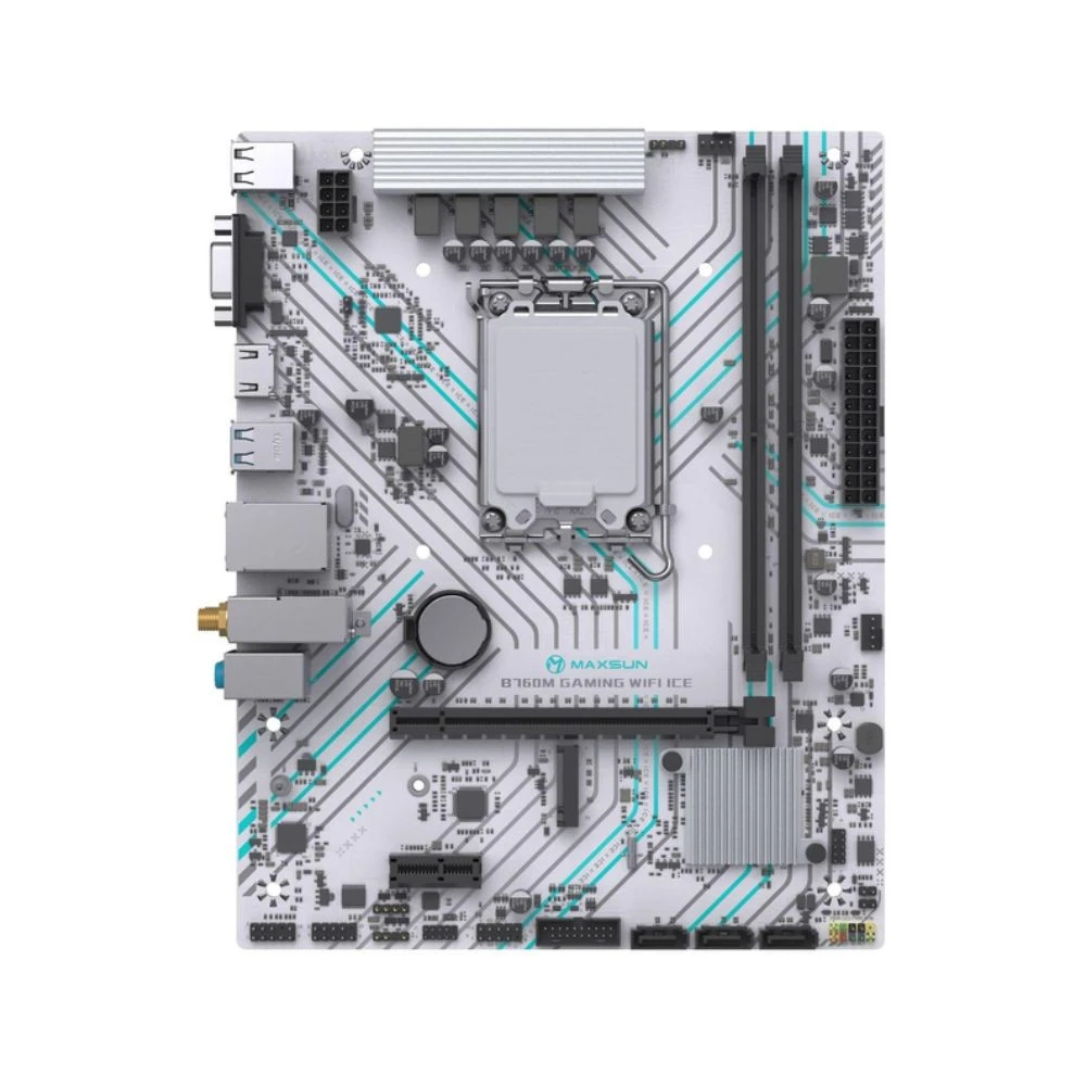 Материнская плата MaxSun B760M GAMING WIFI ICE, LGA1700, DDR4, PCIe4.0, mATX — 4