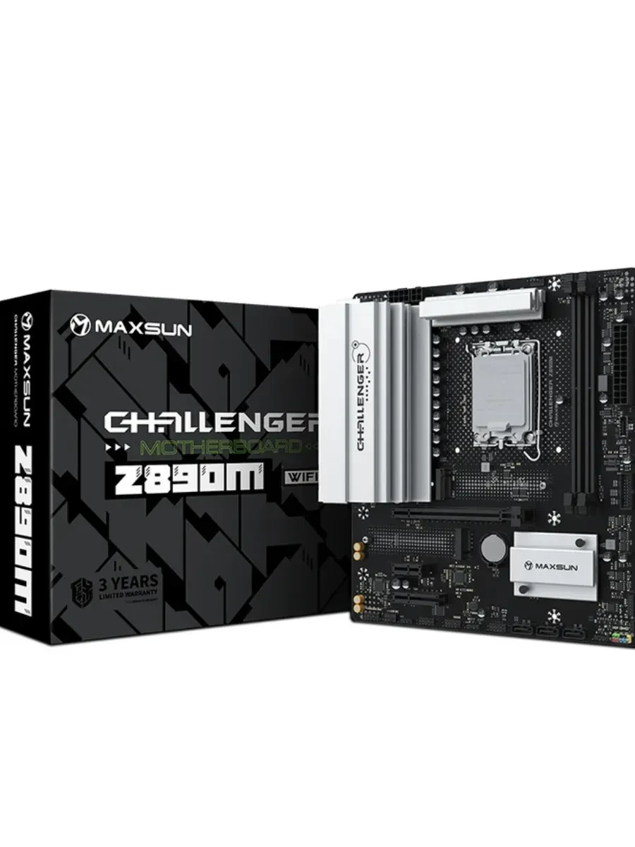 Материнская плата MaxSun Challenger Z890M WIFI ICE, LGA1851, DDR5, PCIe5.0, mATX