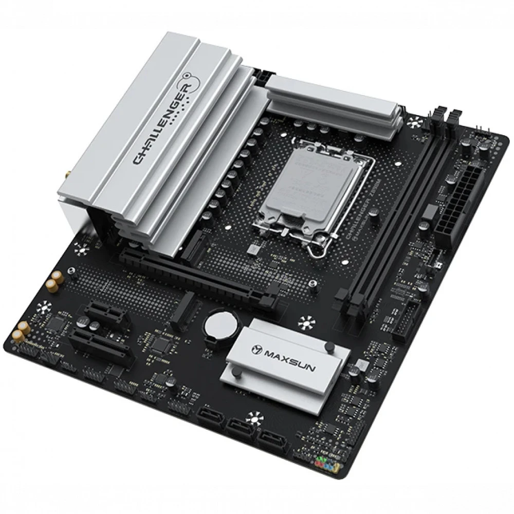 Материнская плата MaxSun Challenger Z890M WIFI ICE, LGA1851, DDR5, PCIe5.0, mATX — 3