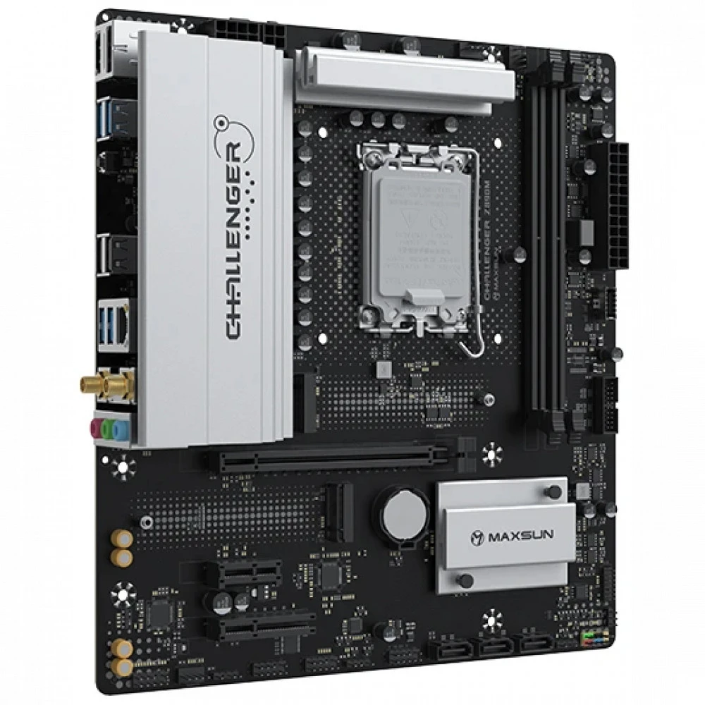 Материнская плата MaxSun Challenger Z890M WIFI ICE, LGA1851, DDR5, PCIe5.0, mATX — 4