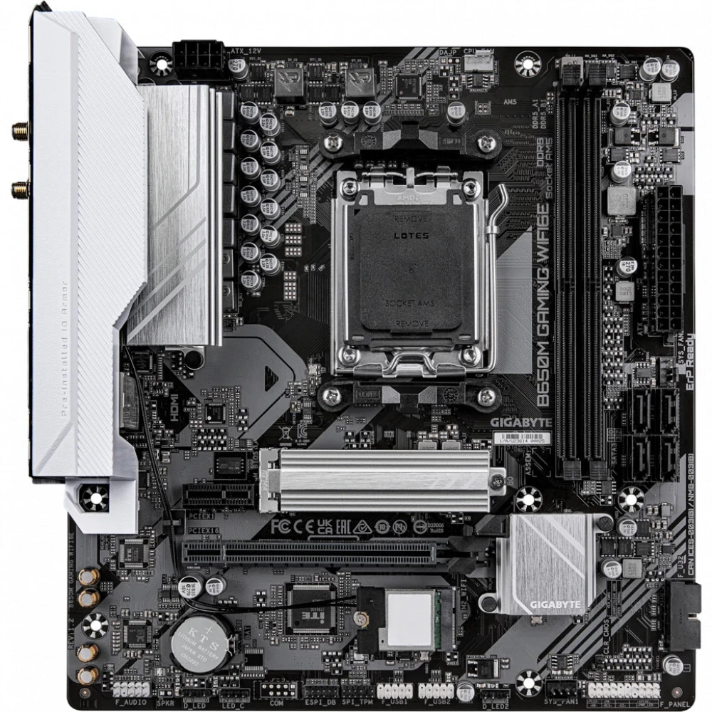 Материнская плата GIGABYTE B650M GAMING WIFI6E, AM5, 4xDDR5, PCIe4.0, mATX