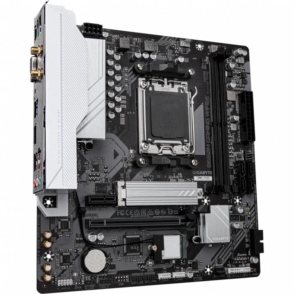 Материнская плата GIGABYTE B650M GAMING WIFI6E, AM5, 4xDDR5, PCIe4.0, mATX — 2