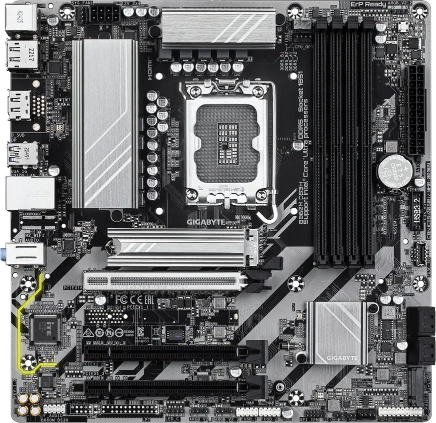 Материнская плата Gigabyte B860M D3HP, LGA1851, DDR5, mATX — 5