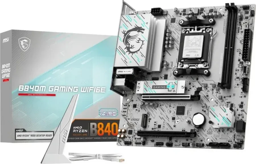 Материнская плата MSI B840M GAMING PLUS WIFI6E, AM5, DDR5, mATX