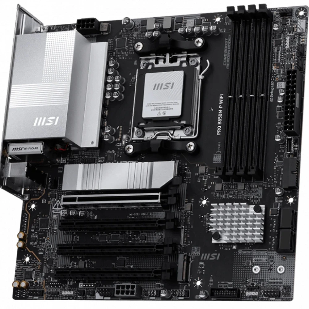 Материнская плата MSI PRO B850M-P WIFI, AM5, DDR5, mATX, Type-C — 2