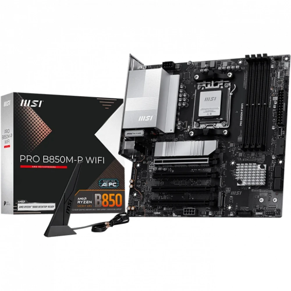 Материнская плата MSI PRO B850M-P WIFI, AM5, DDR5, mATX, Type-C — 4