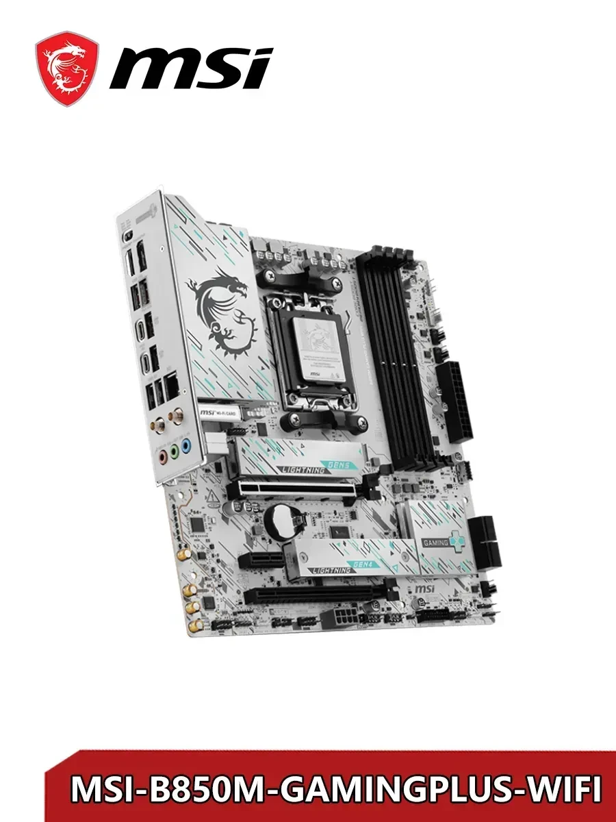Материнская плата MSI B850M GAMING PLUS WIFI, Socket AM5, mATX, DDR5 — 4