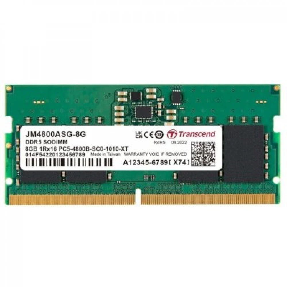 Оперативная память SO-DIMM 8GB DDR5 PC38400/4800MHz Transcend JM4800ASG-8G, BOX