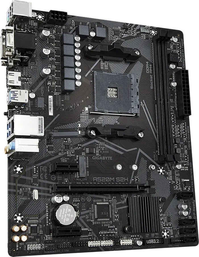 Материнская плата Gigabyte A520, AM4, DDR4, mATX — 4