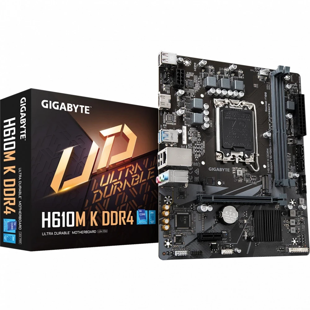 Материнская плата Gigabyte H610M K, LGA1700, DDR4, mATX
