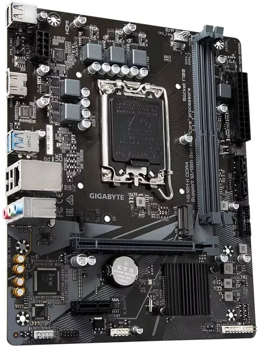 Материнская плата Gigabyte H610M K, LGA1700, DDR4, mATX — 5