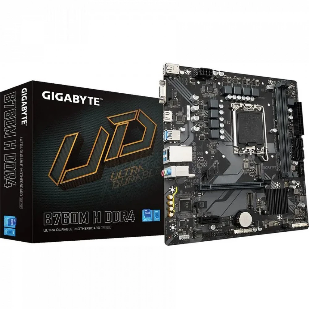 Материнская плата Gigabyte B760M H, LGA1700, DDR4, mATX — 5