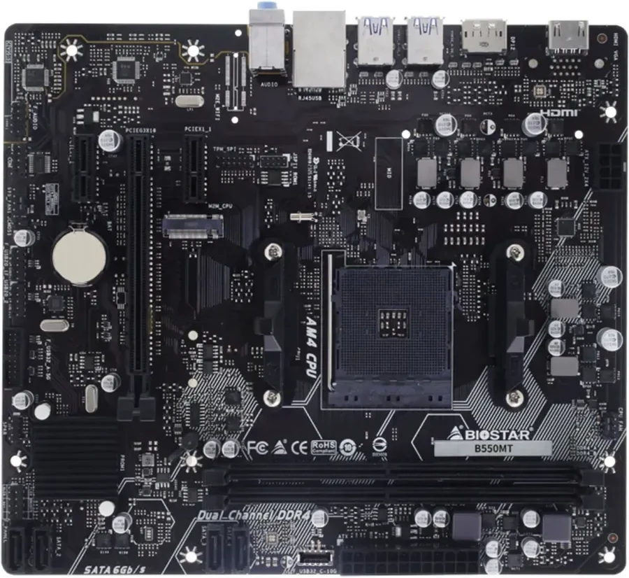 Материнская плата BIOSTAR B550 AM4 DDR4 mATX