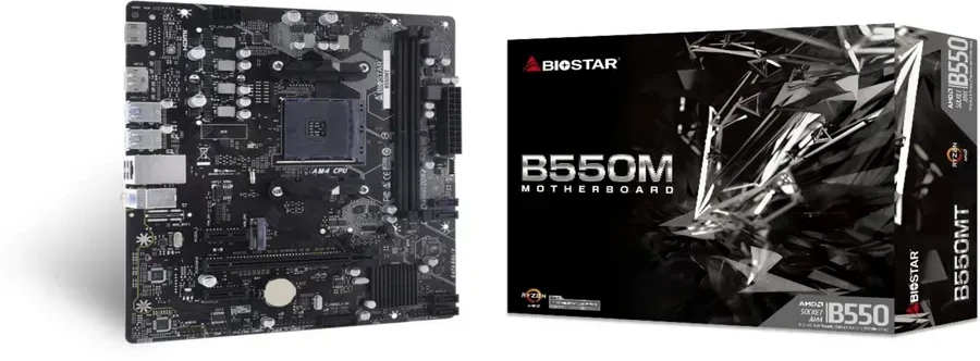 Материнская плата BIOSTAR B550 AM4 DDR4 mATX — 2