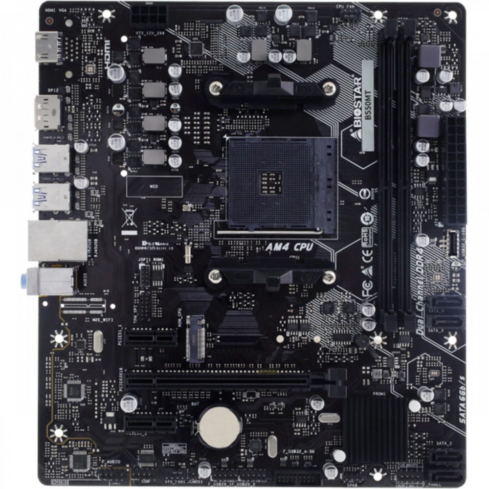 Материнская плата BIOSTAR B550 AM4 DDR4 mATX — 3