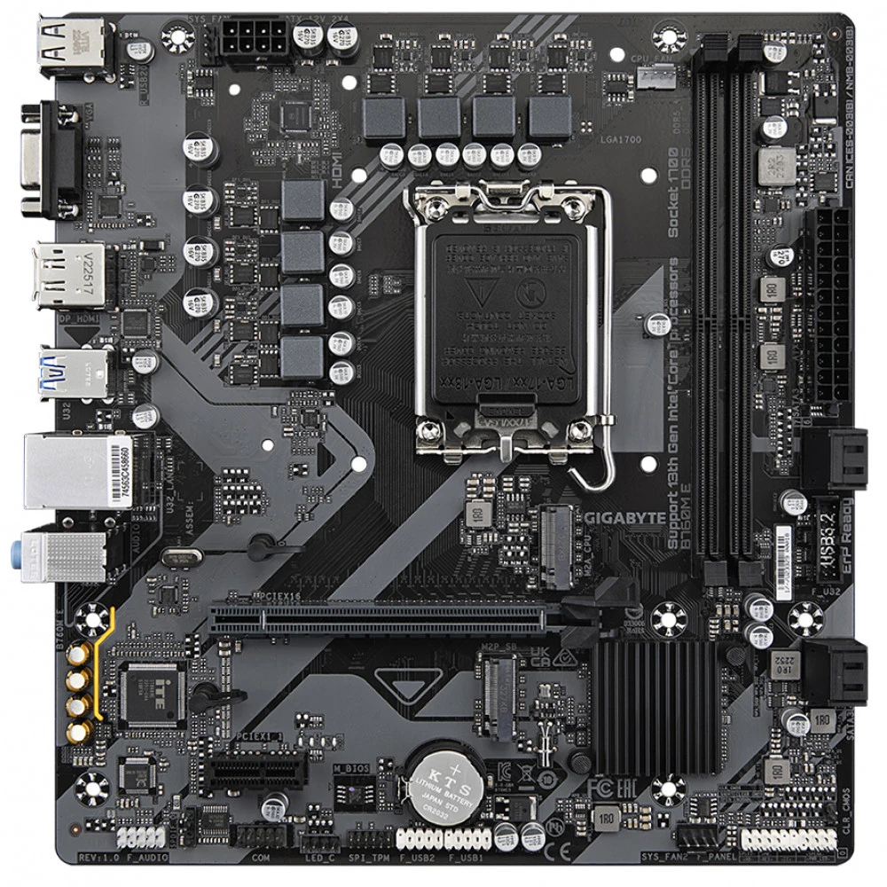 Материнская плата GIGABYTE B760M E, LGA1700, DDR5, mATX