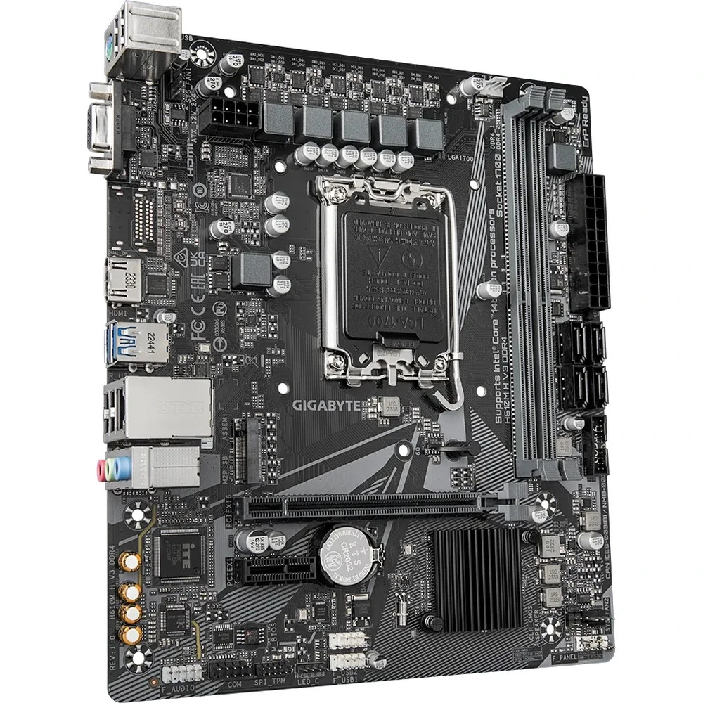 Материнская плата GIGABYTE H610M H, DDR4, LGA1700, mATX