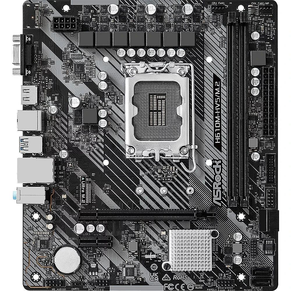 Материнская плата ASRock H610M-HVS/M.2 R2.0, LGA1700, DDR4, mATX — 5