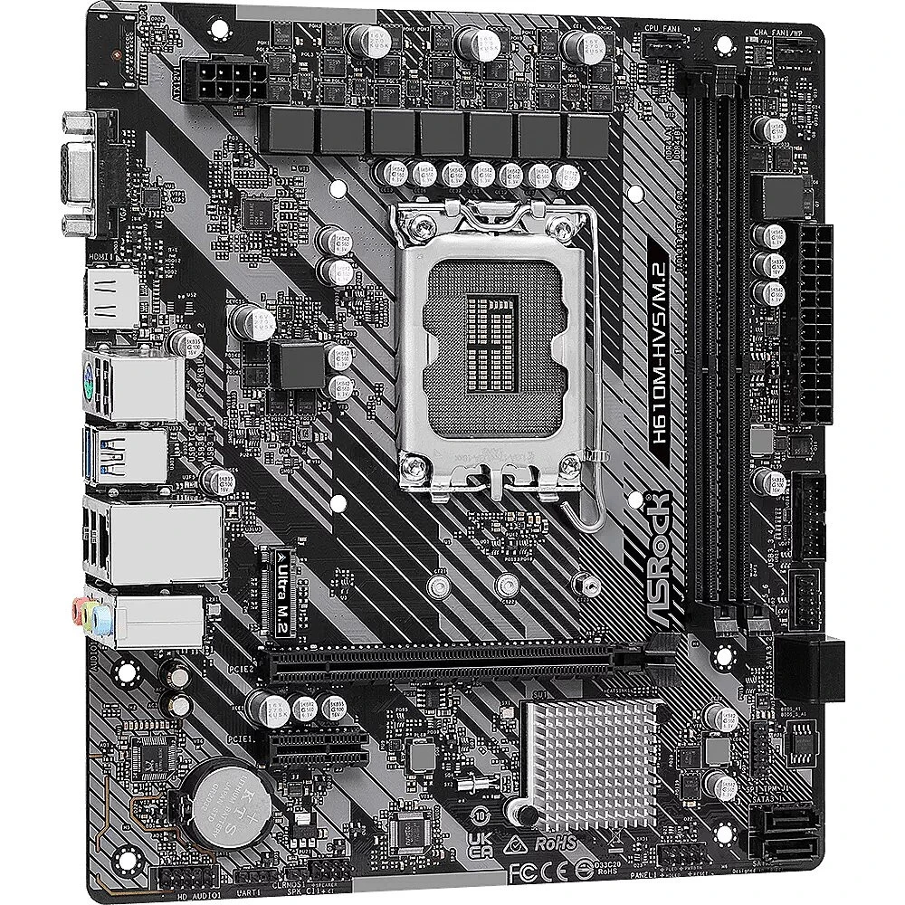 Материнская плата ASRock H610M-HVS/M.2 R2.0, LGA1700, DDR4, mATX — 4