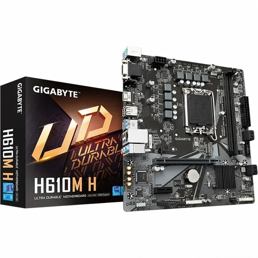 Материнская плата Gigabyte H610M H, LGA1700, DDR5, mATX