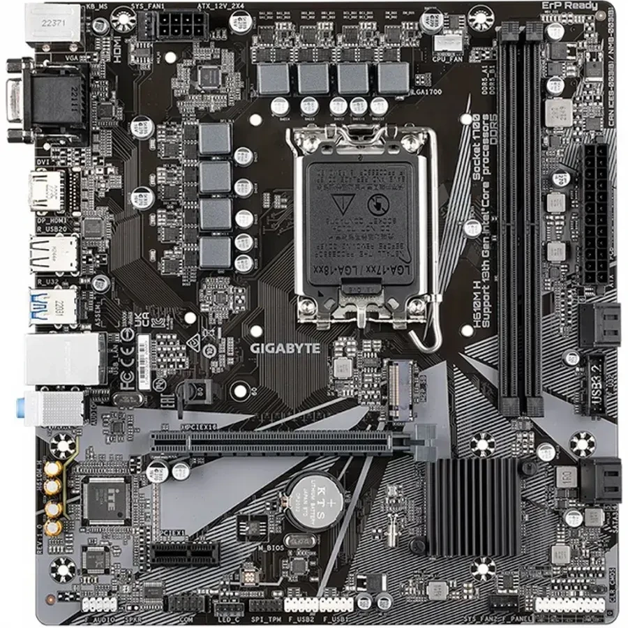 Материнская плата Gigabyte H610M H, LGA1700, DDR5, mATX — 3
