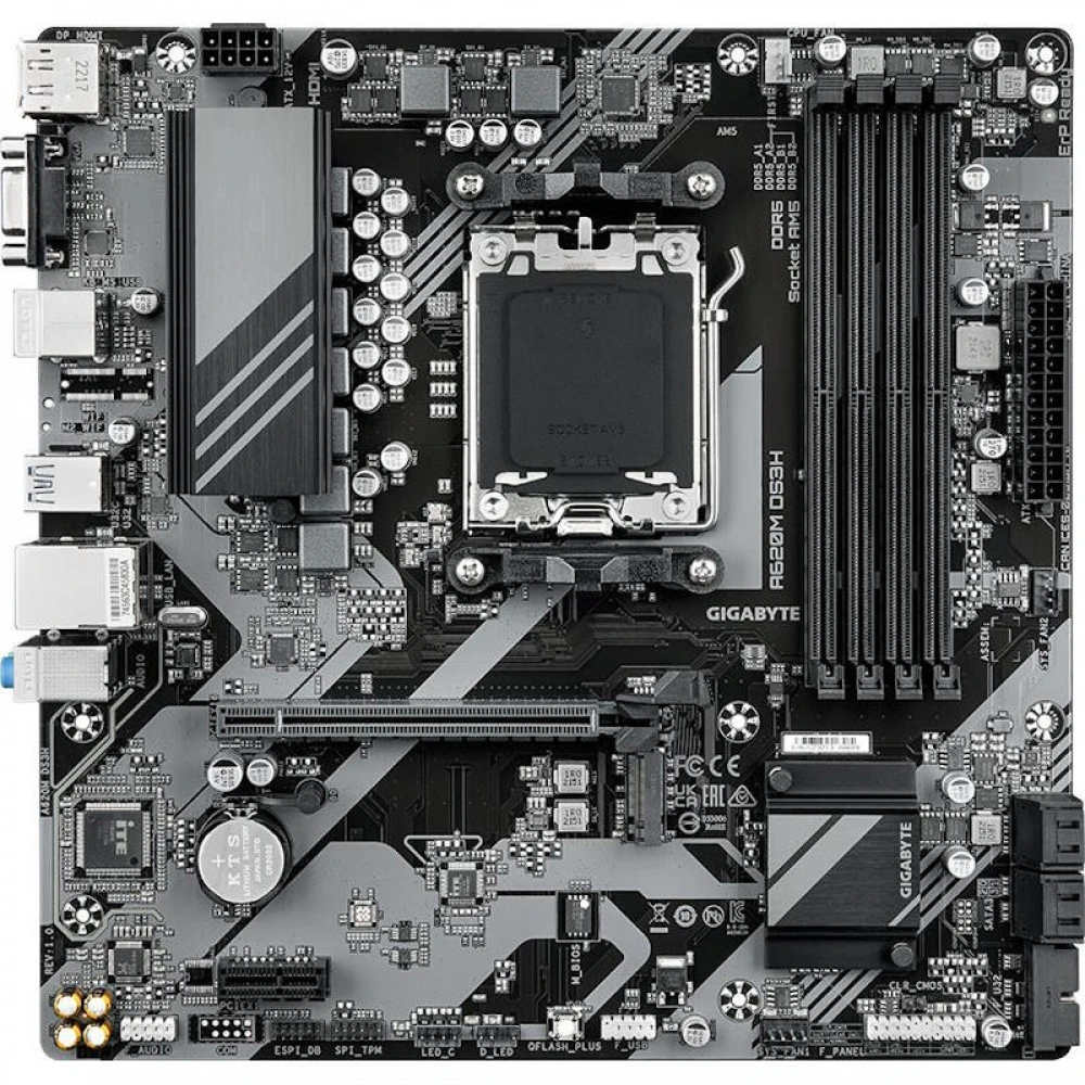 Материнская плата Gigabyte A620M DS3H, AM5, DDR5, mATX — 2
